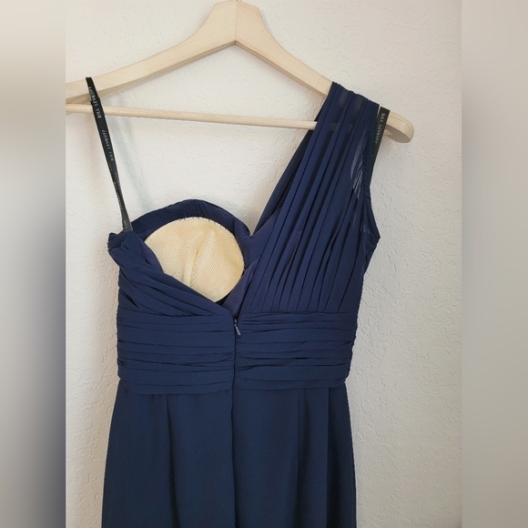 Bill Levkoff Blue One Shoulder Dress Size 6 - Picture 5 of 13